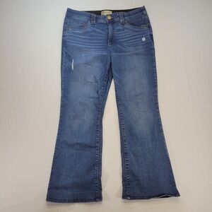 Democracy Bootcut Jeans Womens 14 Blue Ab Technology Medium Wash Stretch Denim
